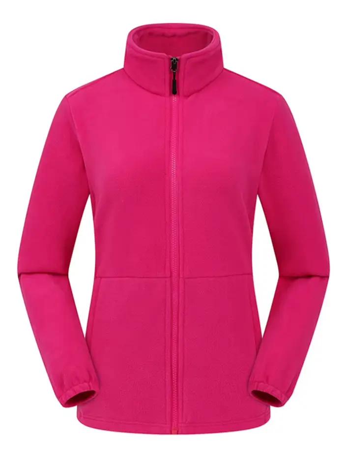 Veste polaire pour femmes rose rouge violet noir trv lwgo veste de randonnée de ski de camping de trekking thermique antistatique polyesters confortable et résistante