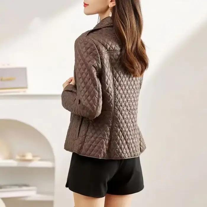 Veste légère dame Parka vérifier Demi-saison pas cher Discount hiver femmes manteau vêtements courts 2025 haute qualité en plein air chaud