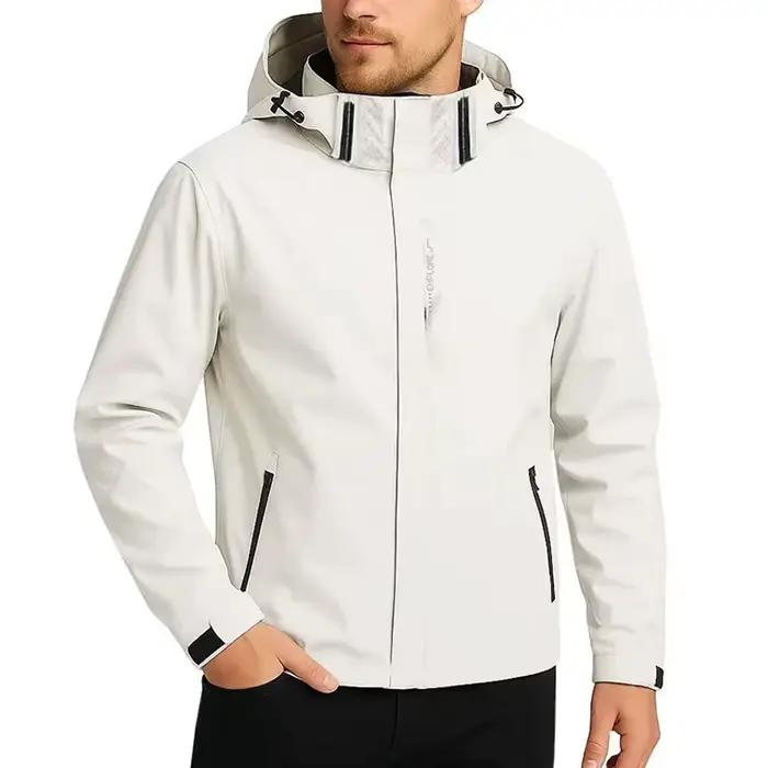 Veste de pluie imperméable à capuche pour homme