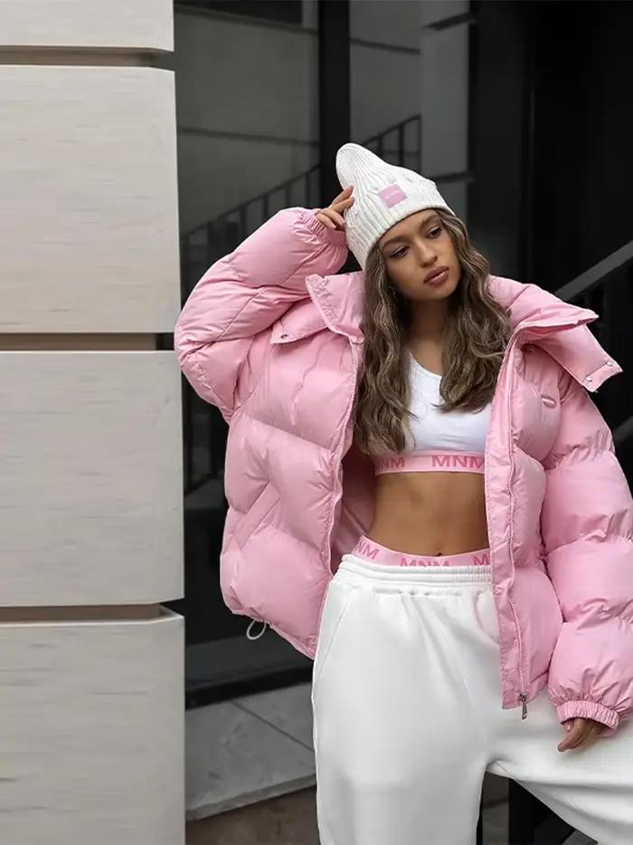Femmes élégantes doudoune Vintage à capuche poches zippées manteau à manches longues pour femme 2025