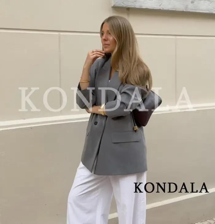 KONDALA Blazer Élégant Croisé pour Femme