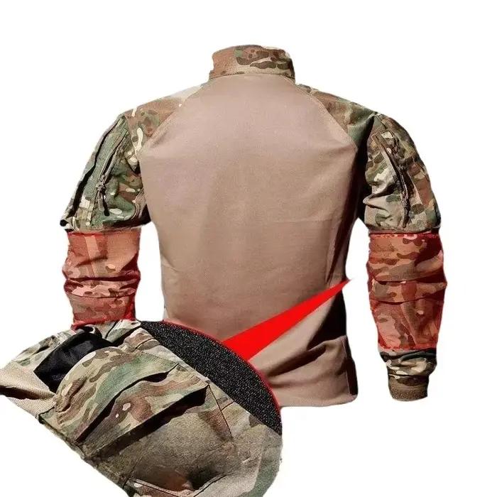 Ensemble de veste camouflage tactique, équipement militaire élégant et durable et résistant aux intempéries pour les aventures en plein air, la randonnée et les amateurs tactiques
