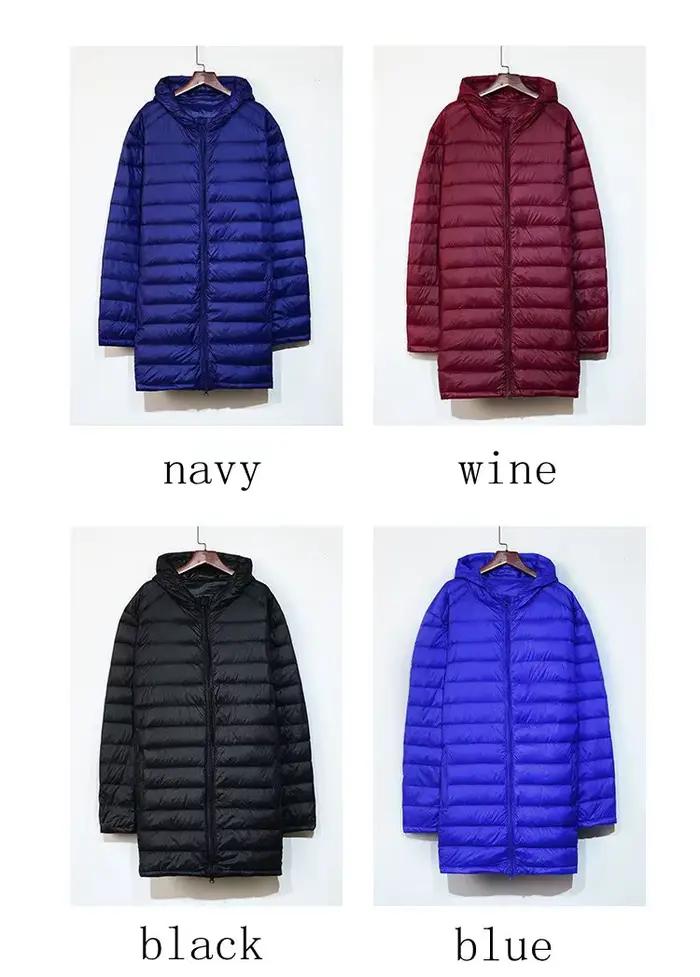 NewBang Plus 8XL hiver longue doudoune de canard hommes plume Parka homme Ultra léger doudoune hommes léger chaud doudoune