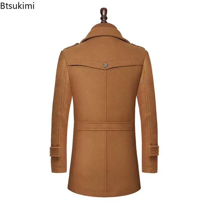 Manteau en Laine Épais et Long pour Homme