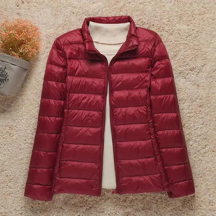 Parka en duvet de canard blanc ultra léger pour femme