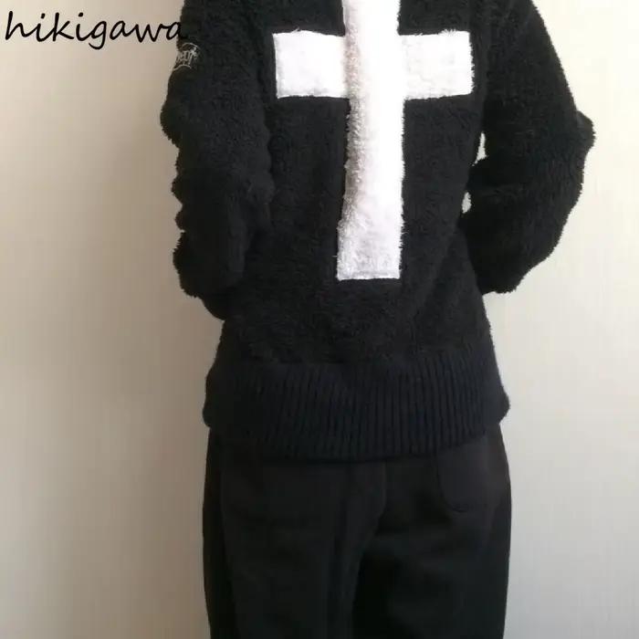 Veste à capuche en laine d'agneau Harajuku pour femmes, Streetwear, Chaud, Crâne, Fermeture éclair, Décontracté, Combo chic, Respiré, Y2K, Y-Streetwear, BF, Vêtements