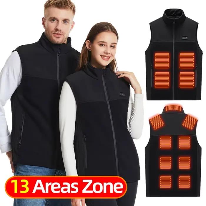Gilet chauffant en polaire pour hommes et femmes