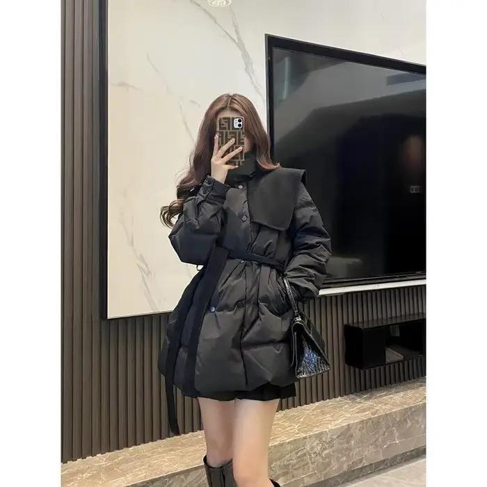 Veste matelassurera en coton noir pour femme