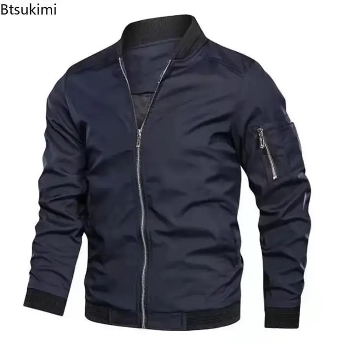Blouson Bomber Homme 2026 – Nouvelle Collection Printemps-Automne – Col Montant Tendance – Veste Baseball Décontractée