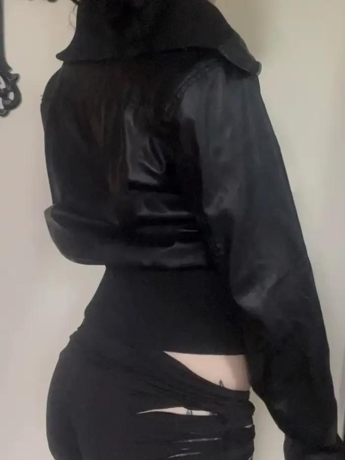 Américain Vintage veste en cuir Pu femmes Streetwear Harajuku Grunge Emo Alternative