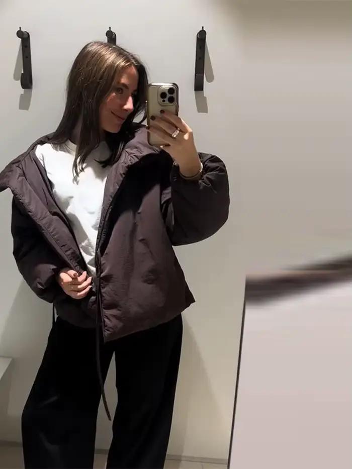 Manteau surdimensionné à revers large pour femme