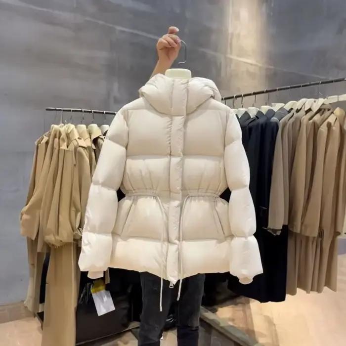 2025 nouvelle veste d'hiver en coton à taille pour femmes veste en coton chaud à la mode et polyvalente