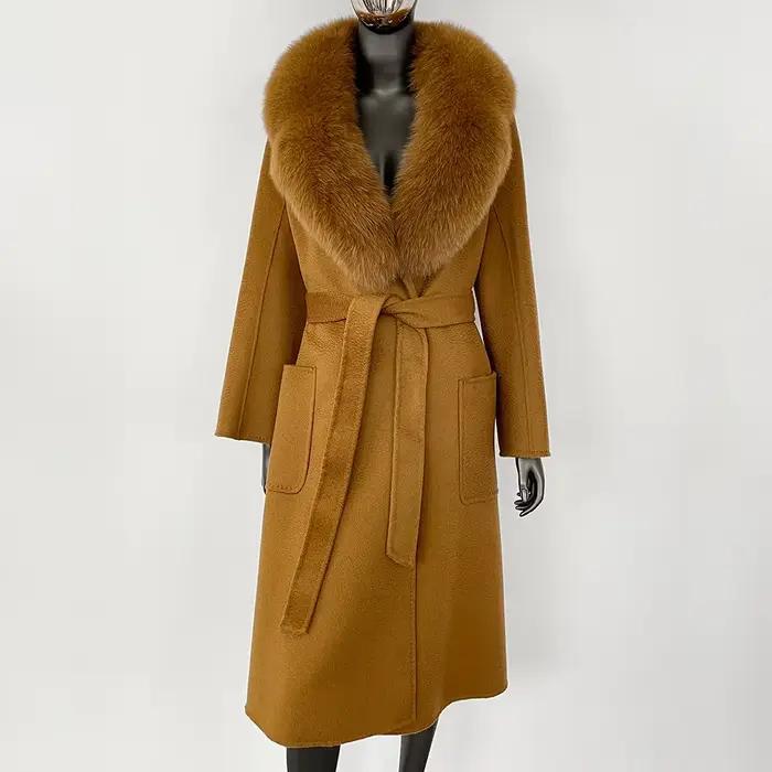 GENHUA 2025 Nouveau Manteau en Fourrure Décontracté pour Femmes