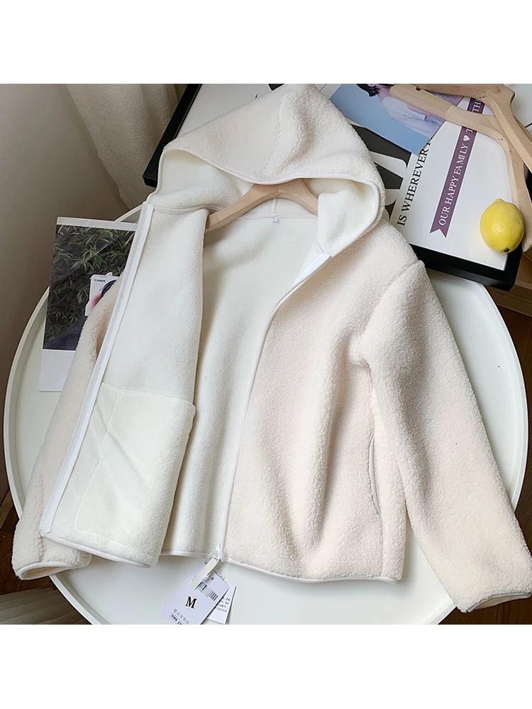 Mumaroho – veste en polaire pour femme, manteau chaud à manches longues, couleur unie, avec capuche,