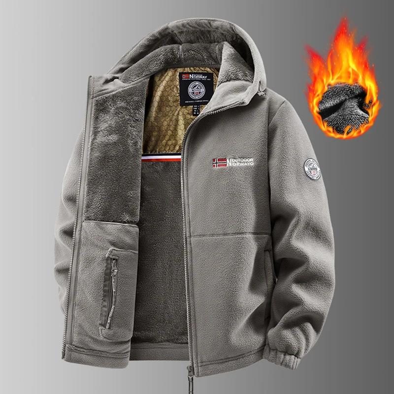 Veste chauffante pour homme, veste d'hiver en polaire, veste thermique tactique pour homme, manteau