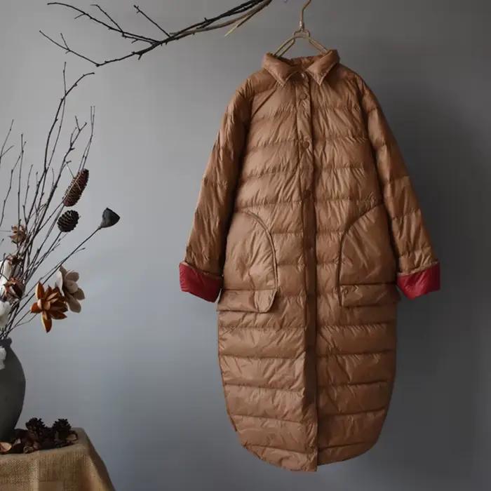 SEDUTMO hiver longue canard doudoune femmes Ultra léger mince surdimensionné manteau automne mince p