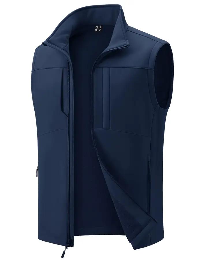 Gilet imperméable et respirant TACVASEN pour homme avec plusieurs poches, veste sans manches en soft