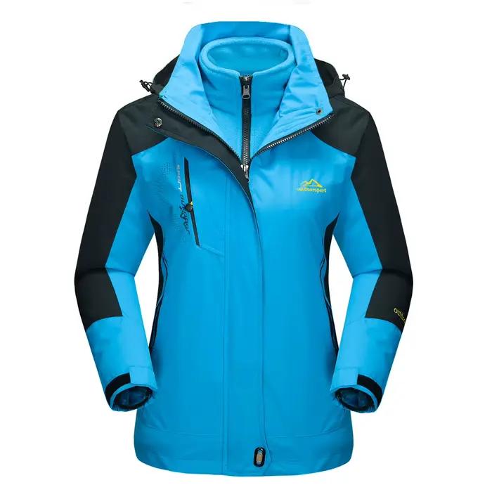 KEFITEVD Vestes de Ski d'Hiver 3 en 1 pour Femmes, Polaire, Chaude, Thermique, Imperméable à la Neig