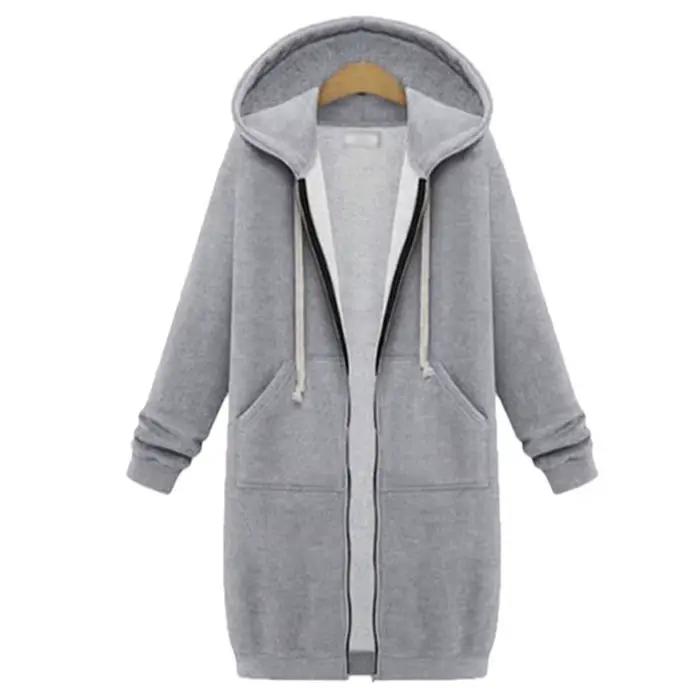 2025 femmes automne hiver épais sweats à capuche Parkas vestes à capuche amples poche zippée grande