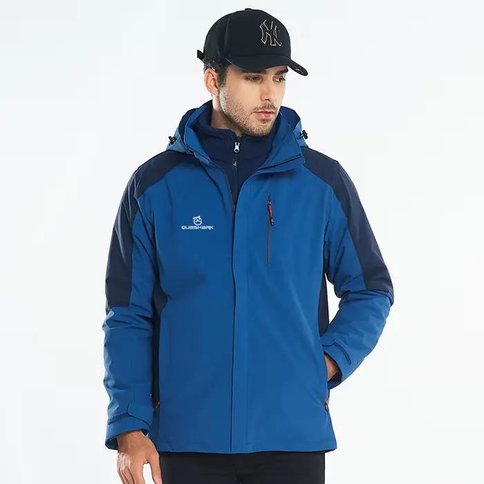 Queshark-Veste Perfecsmile Imperméable Coupe-Vent pour Homme, Ensemble 3 en 1, Manteau Coupe-Vent, R