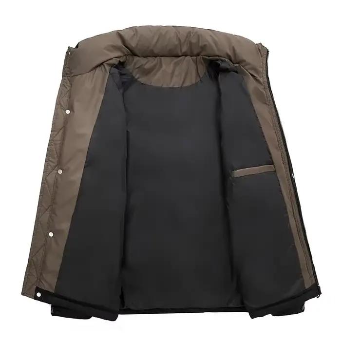 Hiver hommes blanc canard doudoune coupe-vent décontracté extérieur doudoune homme Streetwear rembou