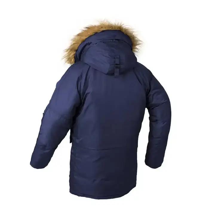 N3B veste militaire grande taille capuche de fourrure longue imperméable pilote coupe-vent Air Force