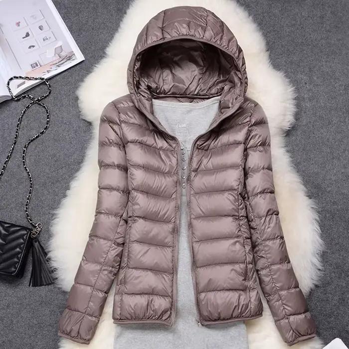Doudoune à Capuche Ultra Légère pour Femme, Doudoune Pliable, 15 Couleurs, Grande Taille, 5XL, 6XL,