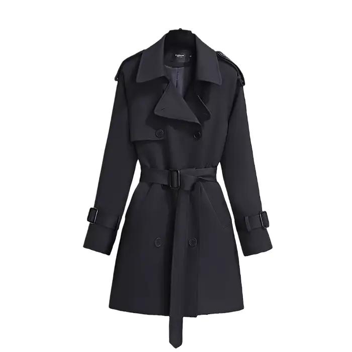 Coupe-vent de Style britannique pour femmes, Streetwear, Trench-coat à Double boutonnage, vestes kak