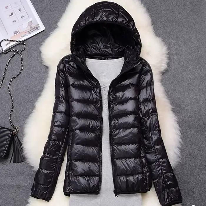 Doudoune à Capuche Ultra Légère pour Femme, Doudoune Pliable, 15 Couleurs, Grande Taille, 5XL, 6XL,
