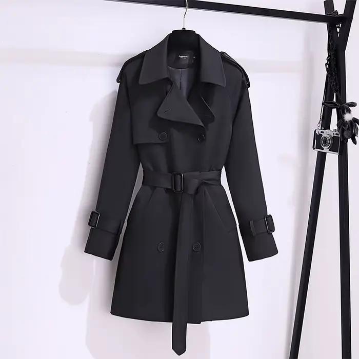 Coupe-vent de Style britannique pour femmes, Streetwear, Trench-coat à Double boutonnage, vestes kak