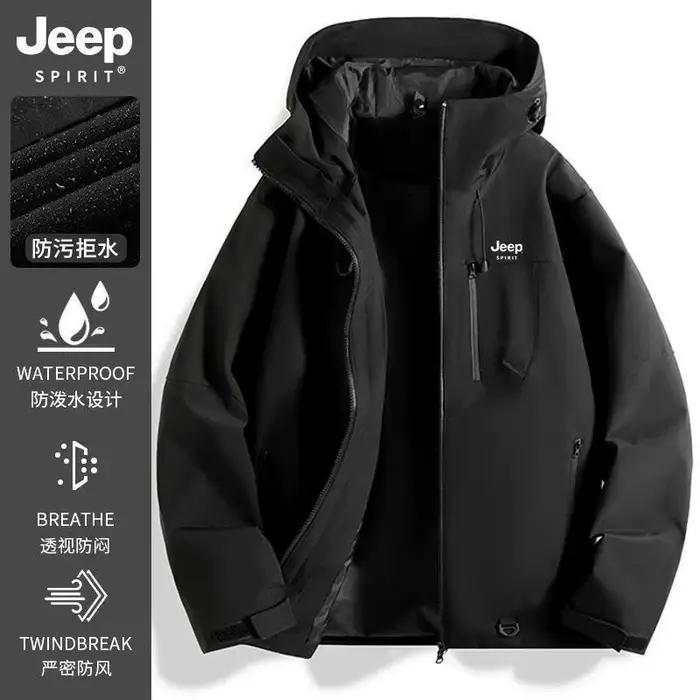 Jeep Dopamine Mountaineering Veste d'extérieur coupe-vent, imperméable, pour camping, randonnée, spo