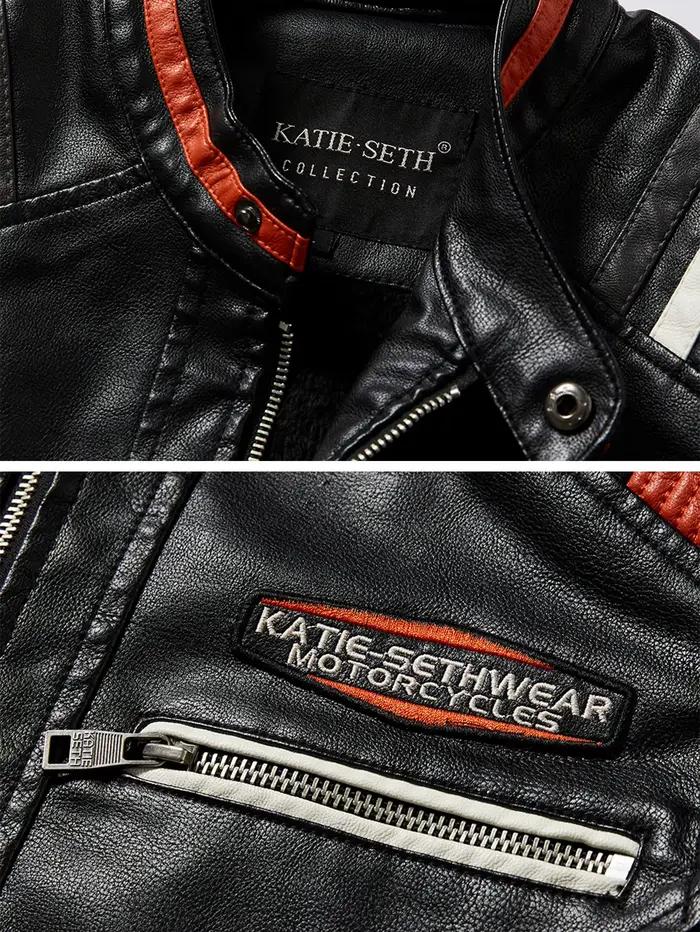 Veste de Moto en simili cuir pour hommes, imperméable, coupe-vent, PU, Bomber Vintage