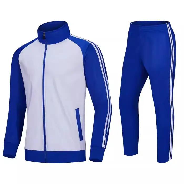 Veste à fermeture éclair color block, pantalon d'uniforme scolaire pour adultes et adolescents, tenu