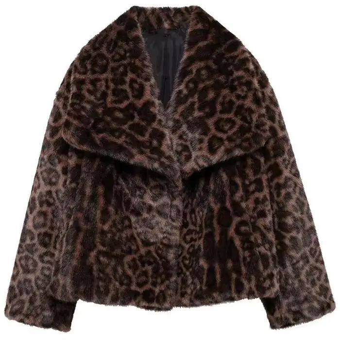 HXAO blanc fausse fourrure manteau 2024 femme nouveau en manteaux automne hiver fourrure peluche moe