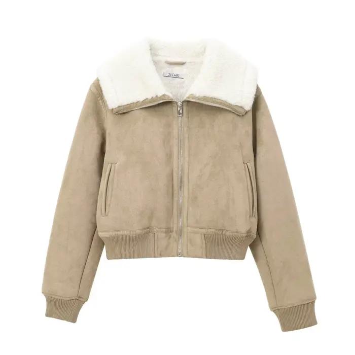HH femmes hiver nouveau Simple polyvalent réversible veste femme haute rue décontracté chaud fileté