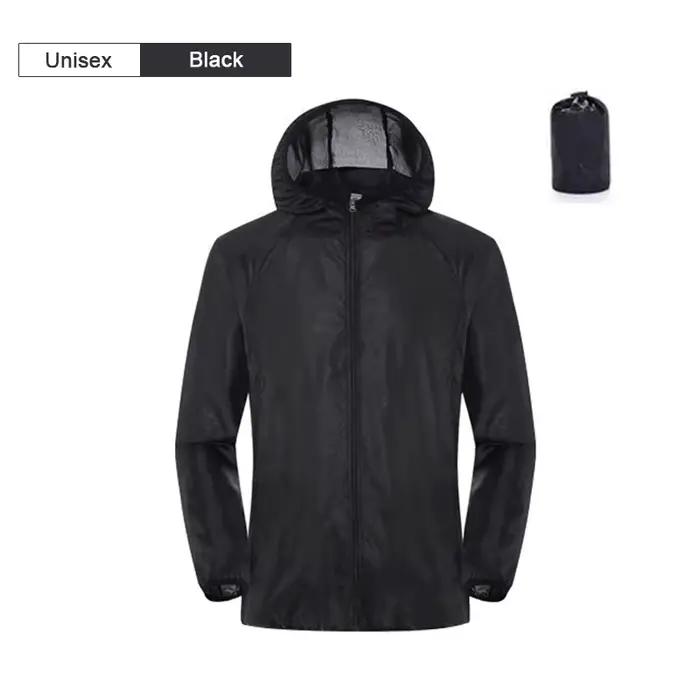 LNGXO Veste de randonnée imperméable unisexe,Homme Femme Camping Pêche Voyage Course à Pied Protecti