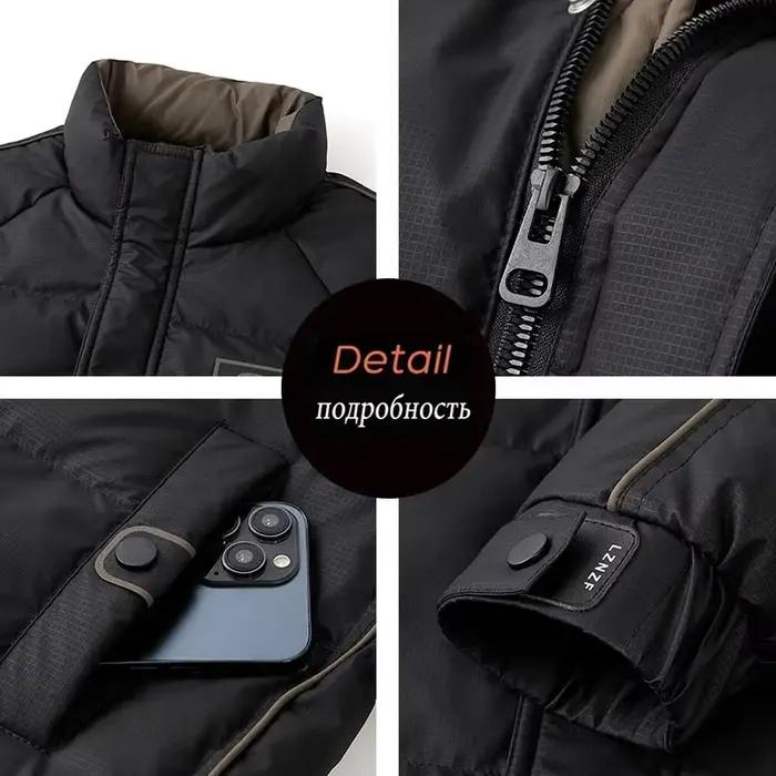 Hiver hommes blanc canard doudoune coupe-vent décontracté extérieur doudoune homme Streetwear rembou