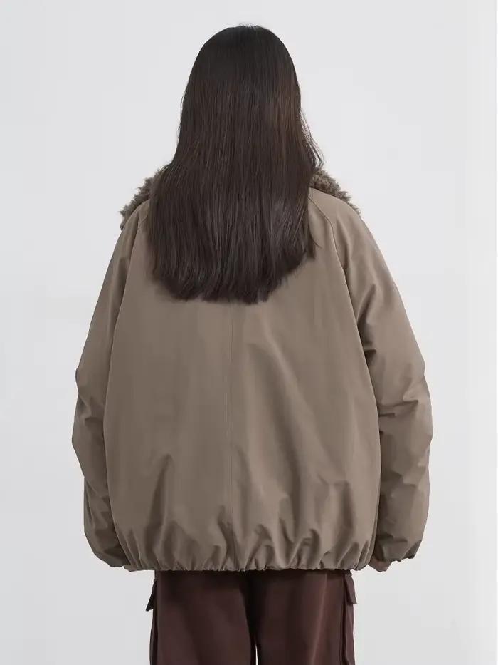 CHIC VEN femmes vers le bas manteaux ample décontracté 90 blanc canard doudoune en peluche épissure