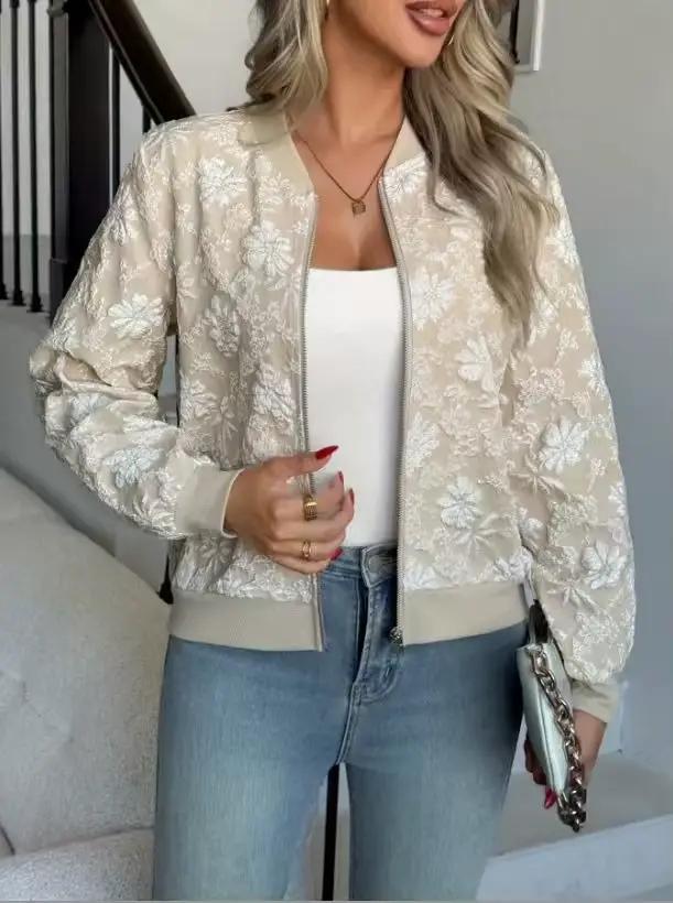 Nouveau Blazer Mini Évasé 2026 pour Femme, Veste Légère à Manches Courtes pour Printemps et Automne,