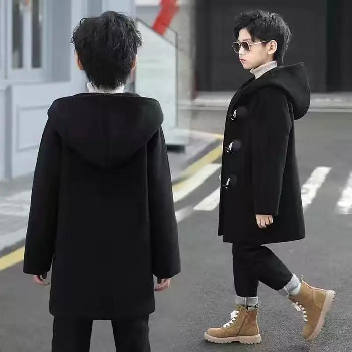 Manteau en laine pour garçons de 5 6 8 10 12 14 16 ans, garde au chaud, mode enfants, veste à manche