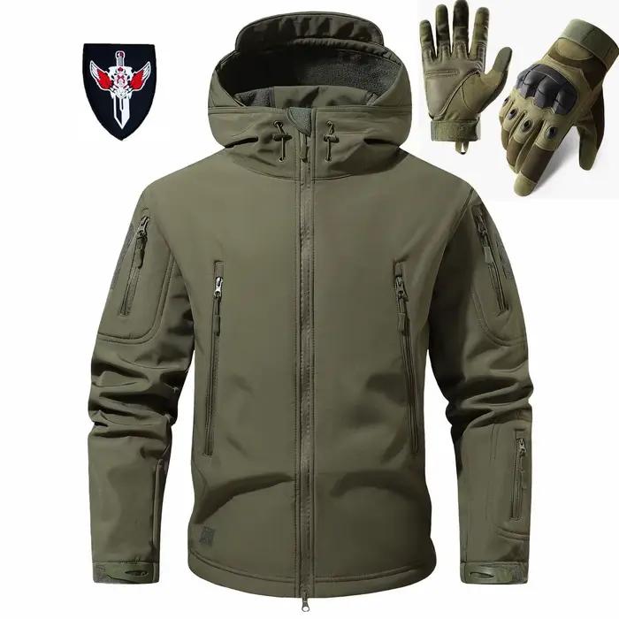 Veste tactique en mélange de laine automne-hiver, imperméable et coupe-vent, pour la pêche, la rando