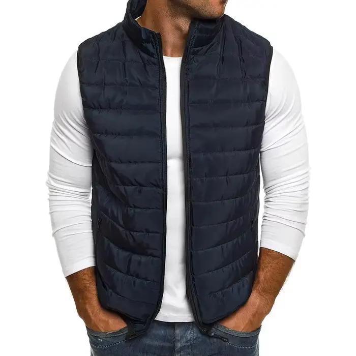 Gilet sans manches pour homme, vestes d'hiver, veste rembourrée en coton pour homme, manteaux pour h