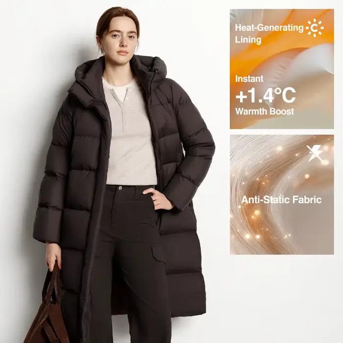 Doudoune longue pour femme Semir, 90% duvet de canard, imperméable, anti-taches, nouvelle collection