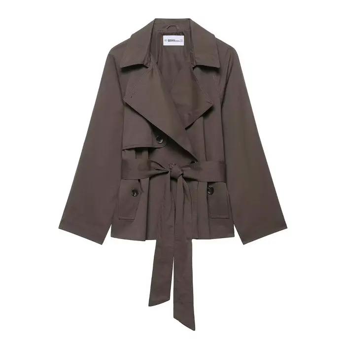 Trench Coat femmes mode vestes Vintage Streetwear veste poche pardessus manteaux d'extérieur 2026 pr
