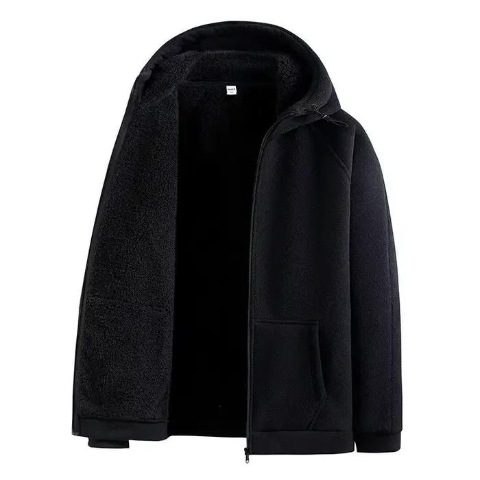 2025 nouvelle veste polaire épaisse pour hommes et femmes, veste à capuche coupe-vent et chaude hive