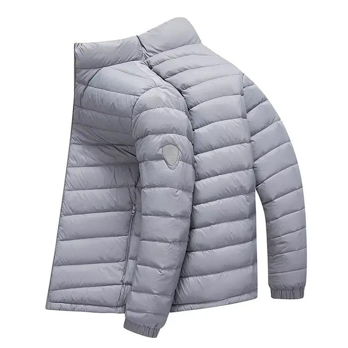 90 doudoune légère et chaude en duvet de canard blanc pour hommes avec un col montant, manteau d'aut