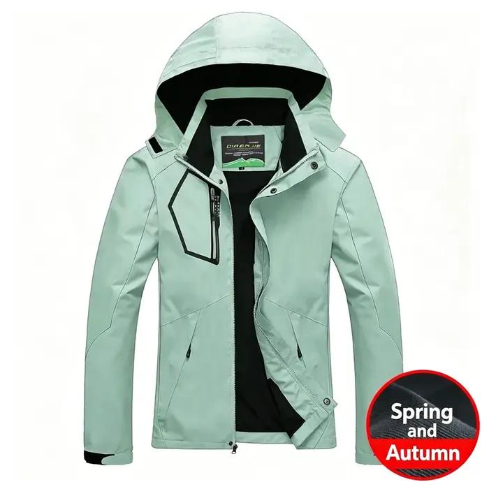 Veste parka coupe-vent imperméable à capuche pour hommes et femmes, vêtements d'extérieur décontract