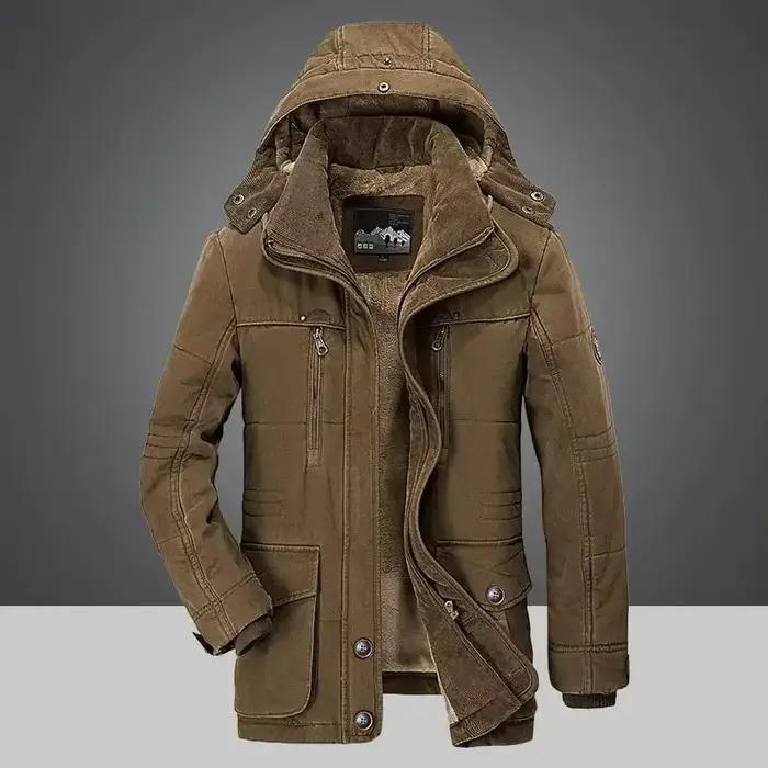 Parkas monochromes pour hommes, vêtements de grande taille, parka d'extérieur, veste d'hiver pour ho