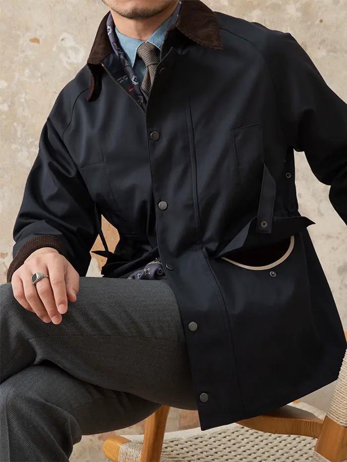 Deer Sanxian-Veste coupe-vent imperméable pour homme