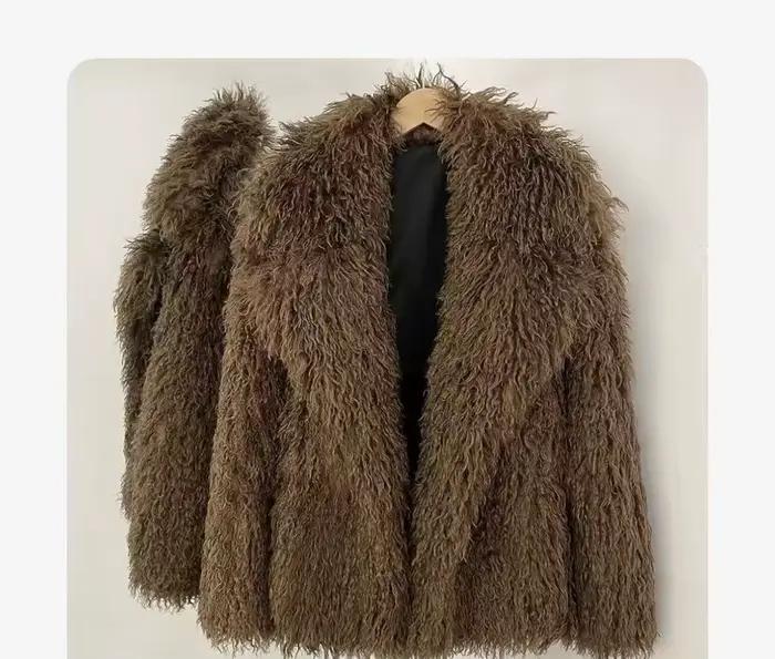 Manteaux de fourrure femmes automne hiver haut à la mode rose fausse